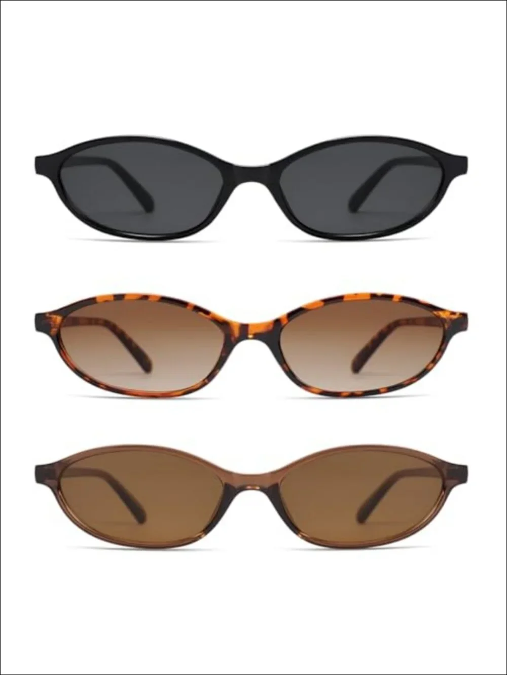 Oval Cat Eye Sunglasses Retro Y2k Style UV Protection TAC Lenses